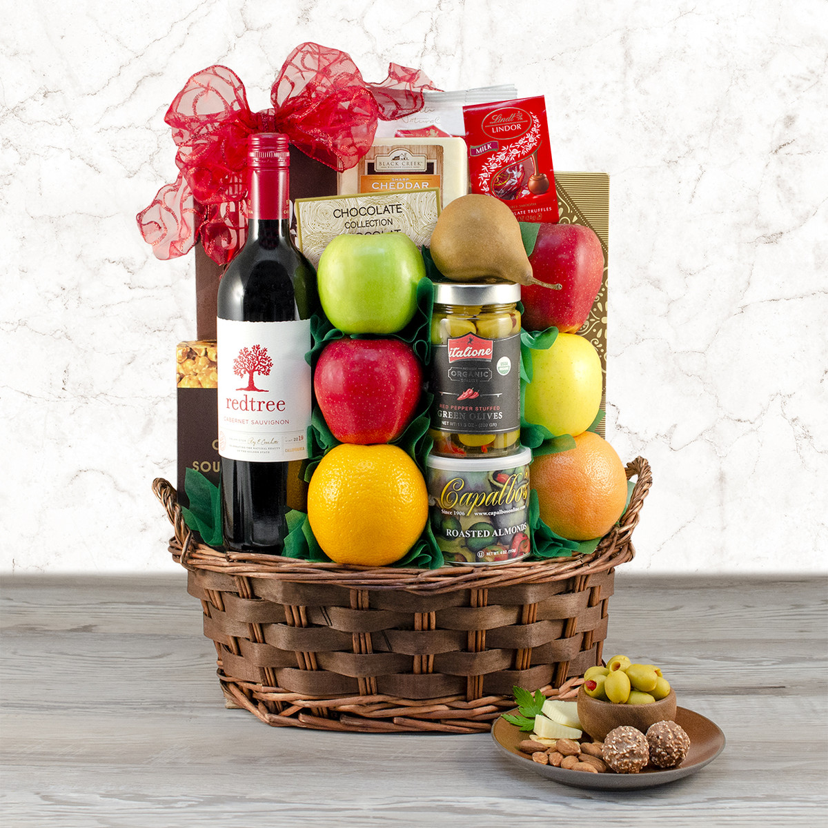 CEO Fruit and Cab Sauv Wine Gift Basket